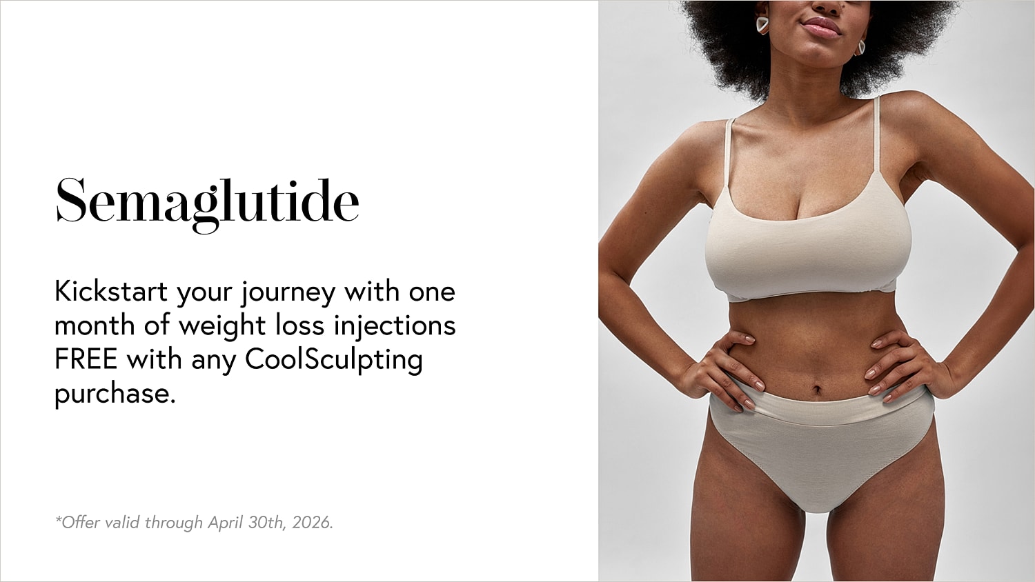 Semaglutide weight loss promotion with CoolSculpting.