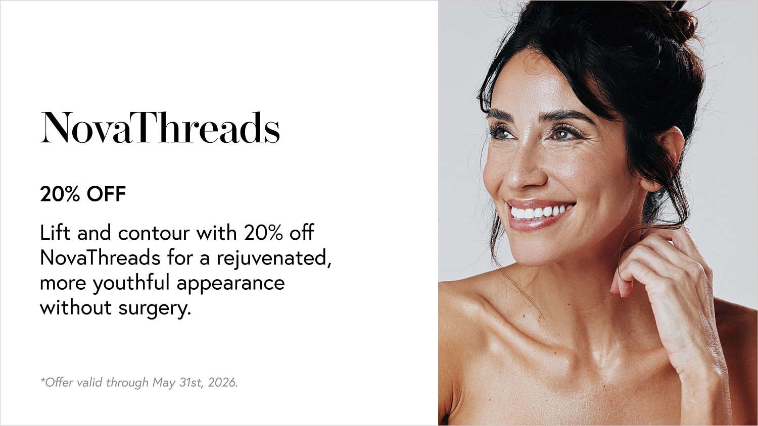 Promotional image for NovaThreads treatment discount.